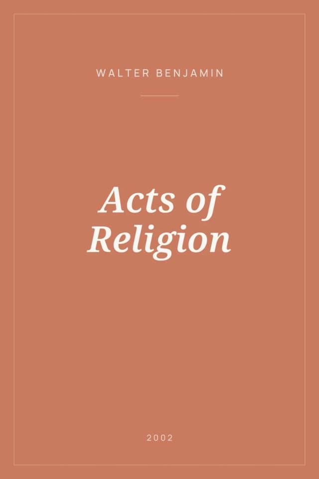 Portada de Acts of Religion