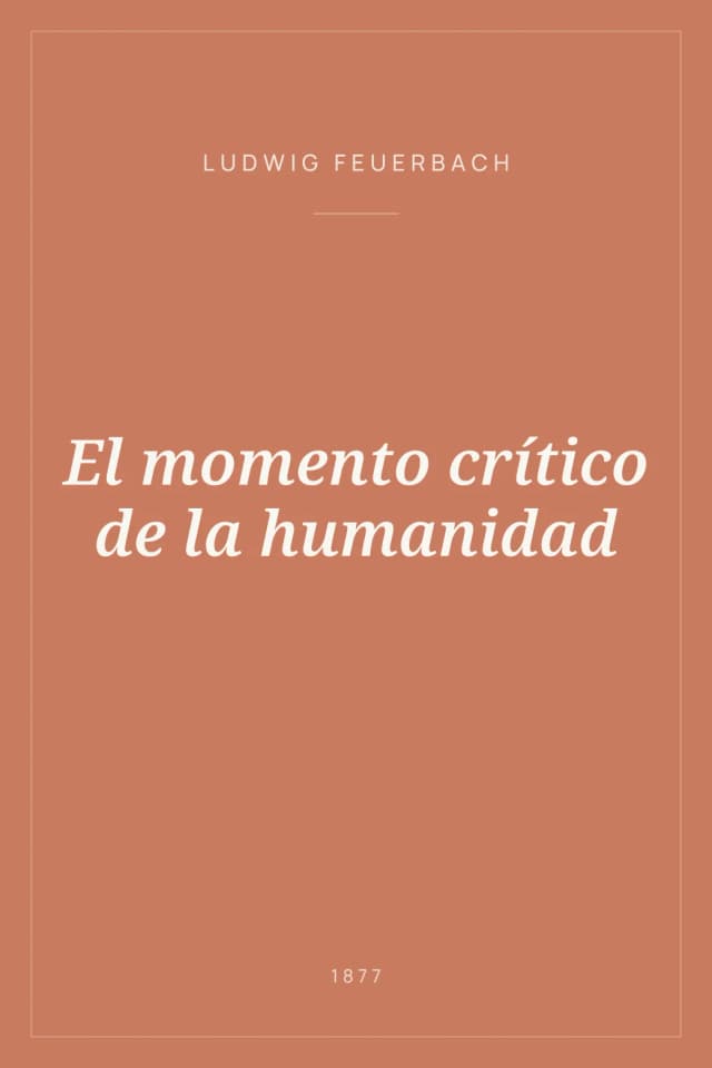 Portada de El momento crítico de la humanidad