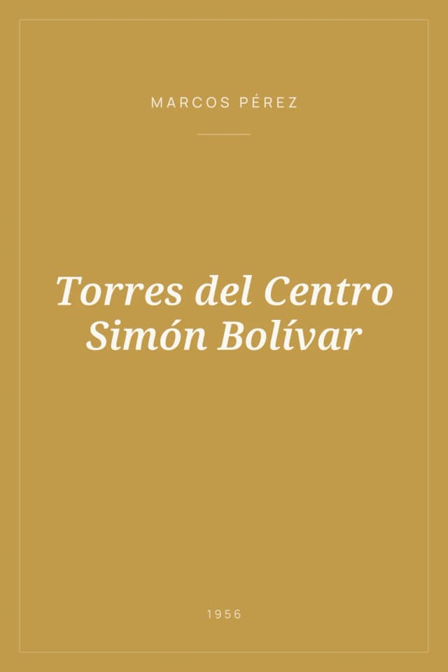 Portada de Torres del Centro Simón Bolívar