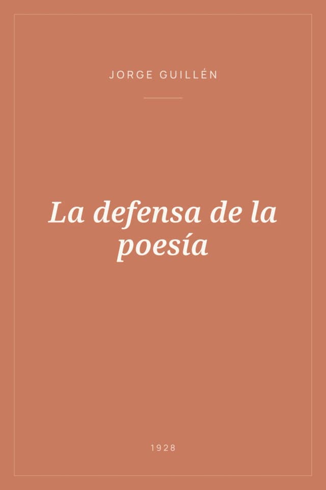 Portada de La defensa de la poesía