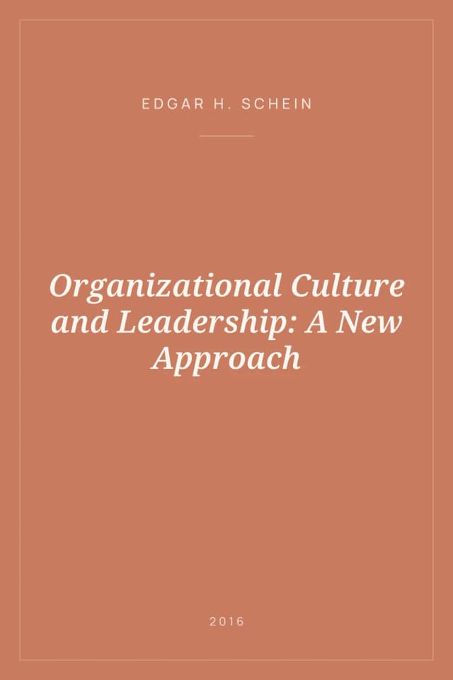 Portada de Organizational Culture and Leadership: A New Approach