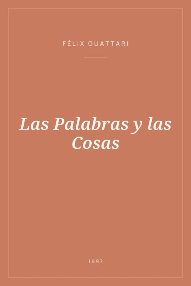 Portada de Las Palabras y las Cosas