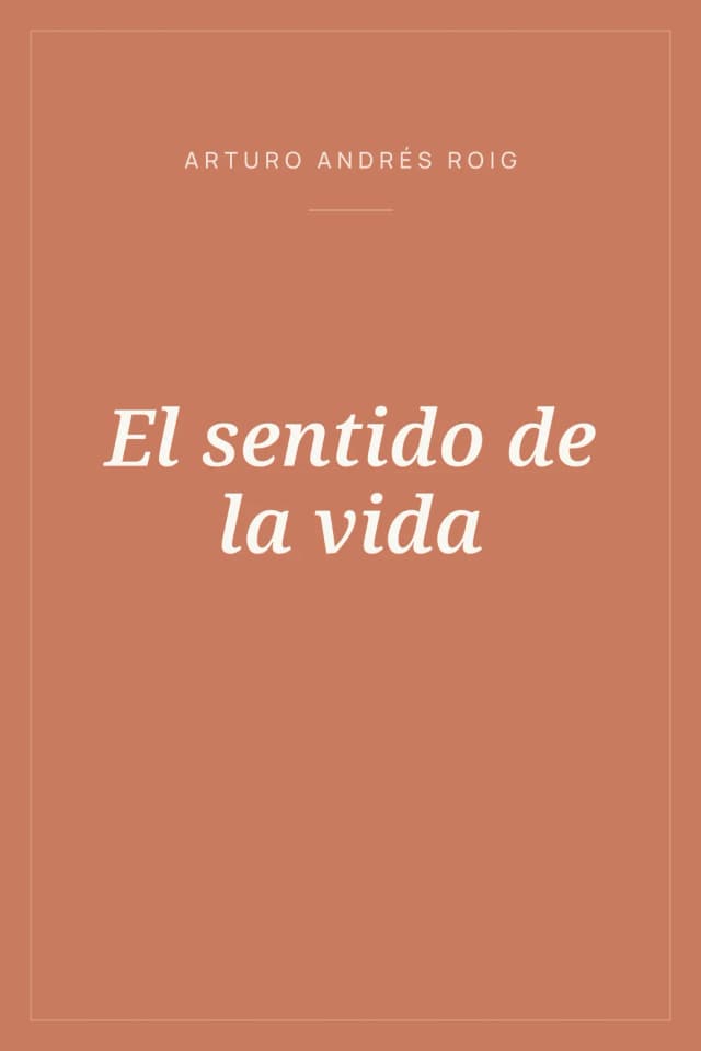 Portada de El sentido de la vida