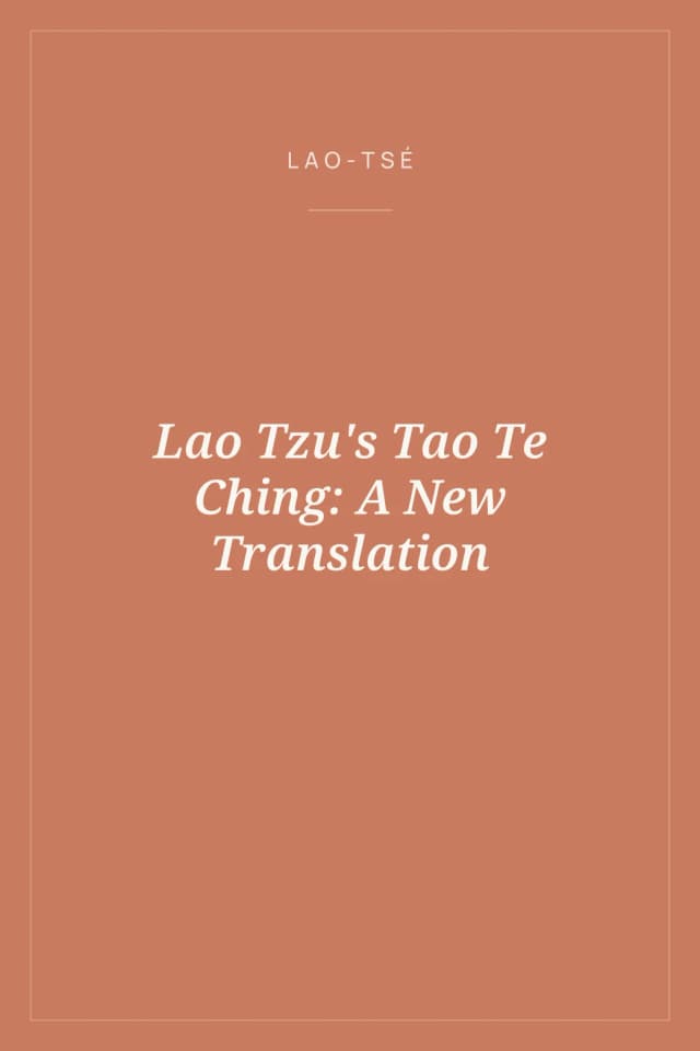 Portada de Lao Tzu's Tao Te Ching: A New Translation