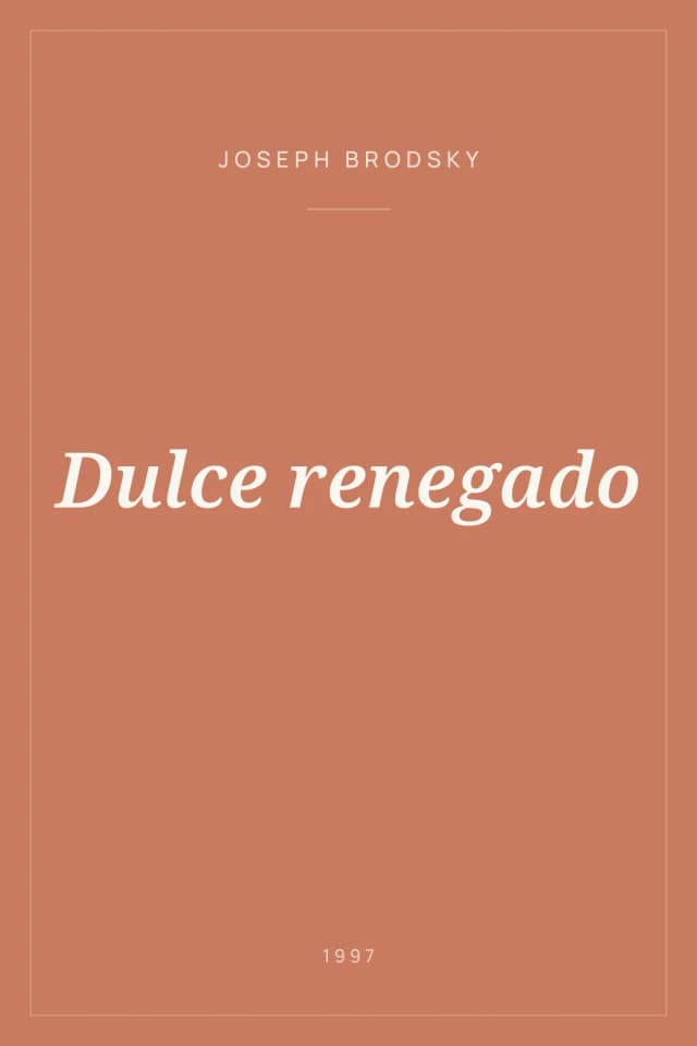 Portada de Dulce renegado