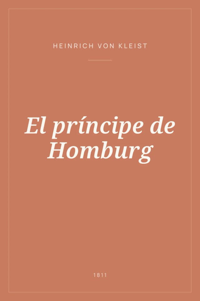 Portada de El príncipe de Homburg