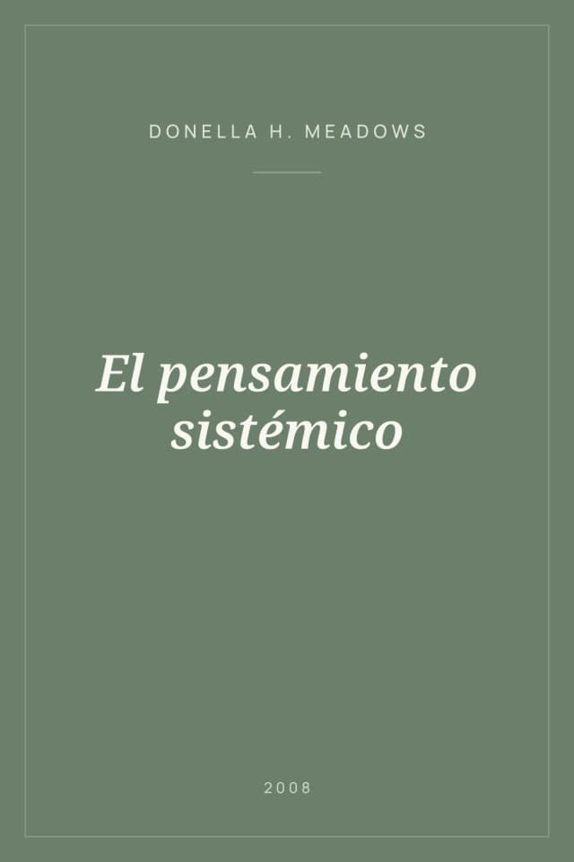 Portada de El pensamiento sistémico
