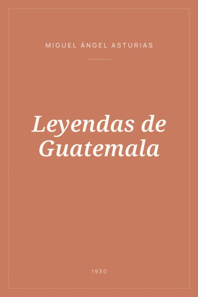 Portada de Leyendas de Guatemala