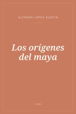Portada de Los orígenes del maya