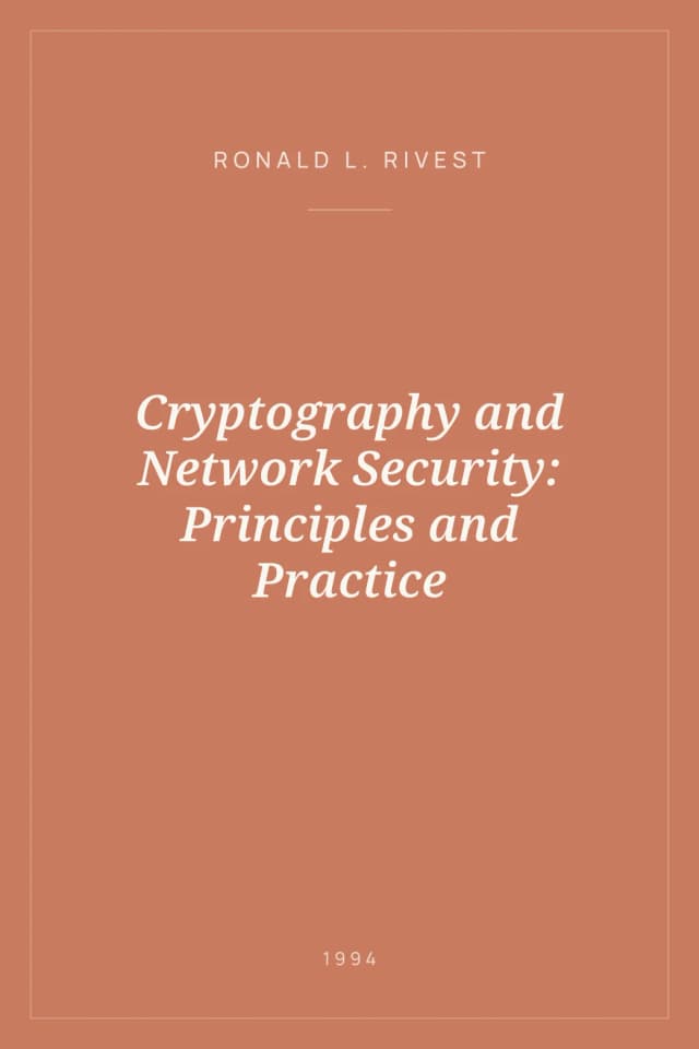 Portada de Cryptography and Network Security: Principles and Practice