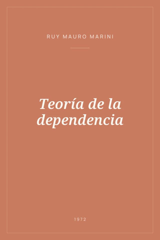 Portada de Teoría de la dependencia