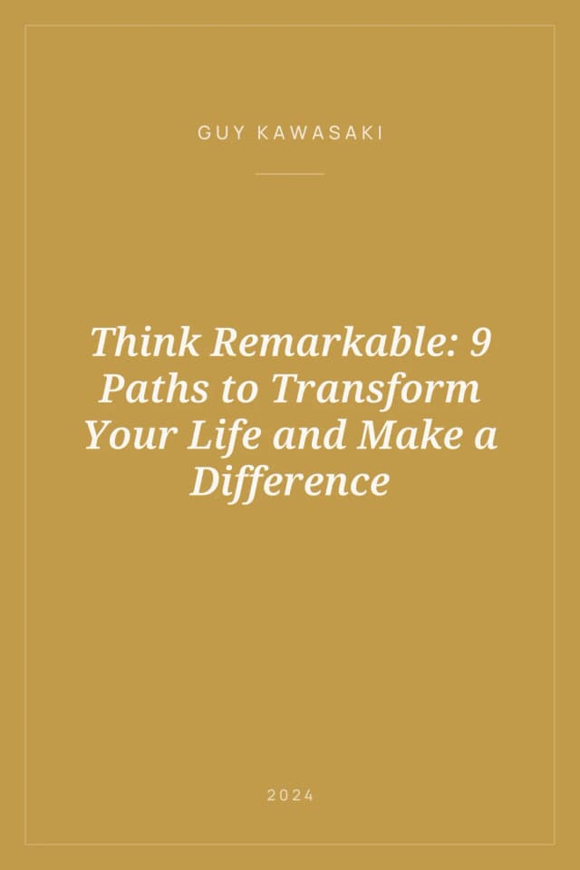 Portada de Think Remarkable: 9 Paths to Transform Your Life and Make a Difference
