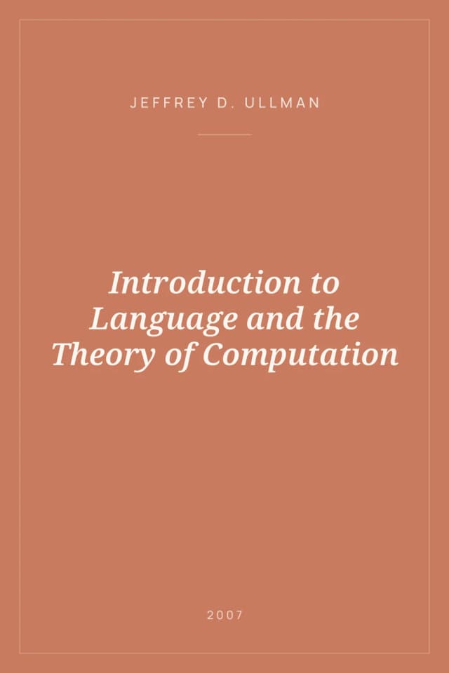 Portada de Introduction to Language and the Theory of Computation