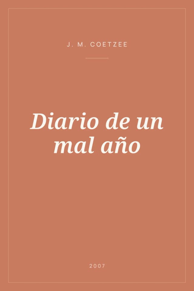 Portada de Diario de un mal año