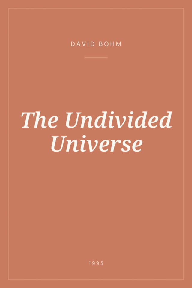 Portada de The Undivided Universe