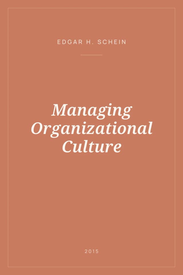 Portada de Managing Organizational Culture