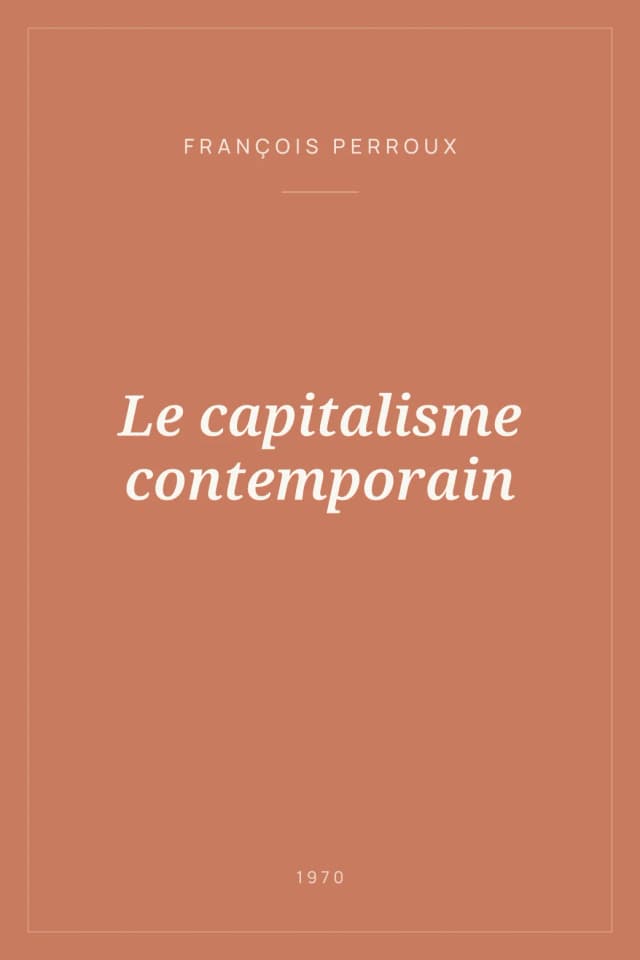 Portada de Le capitalisme contemporain