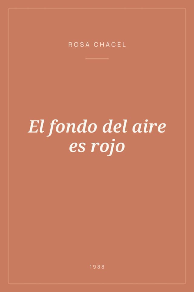 Portada de El fondo del aire es rojo