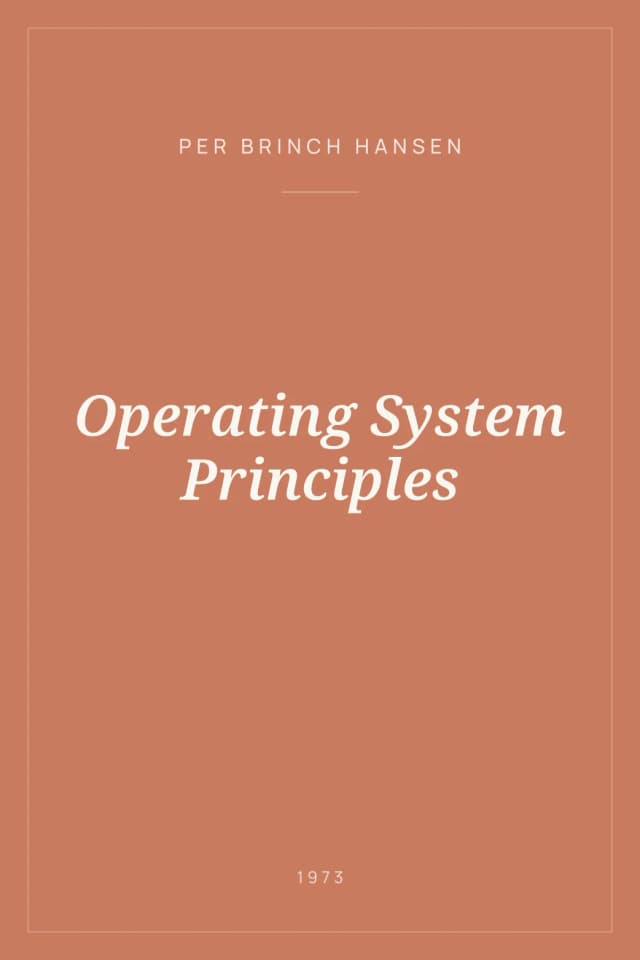 Portada de Operating System Principles