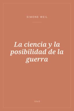 Portada de La ciencia y la posibilidad de la guerra