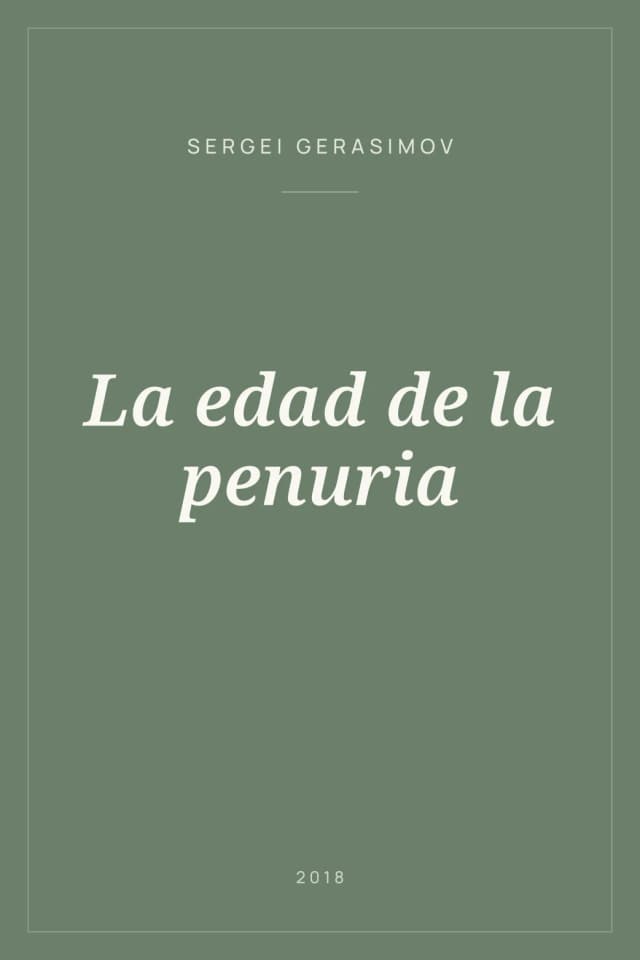 Portada de La edad de la penuria