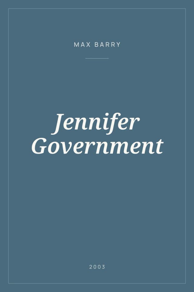 Portada de Jennifer Government
