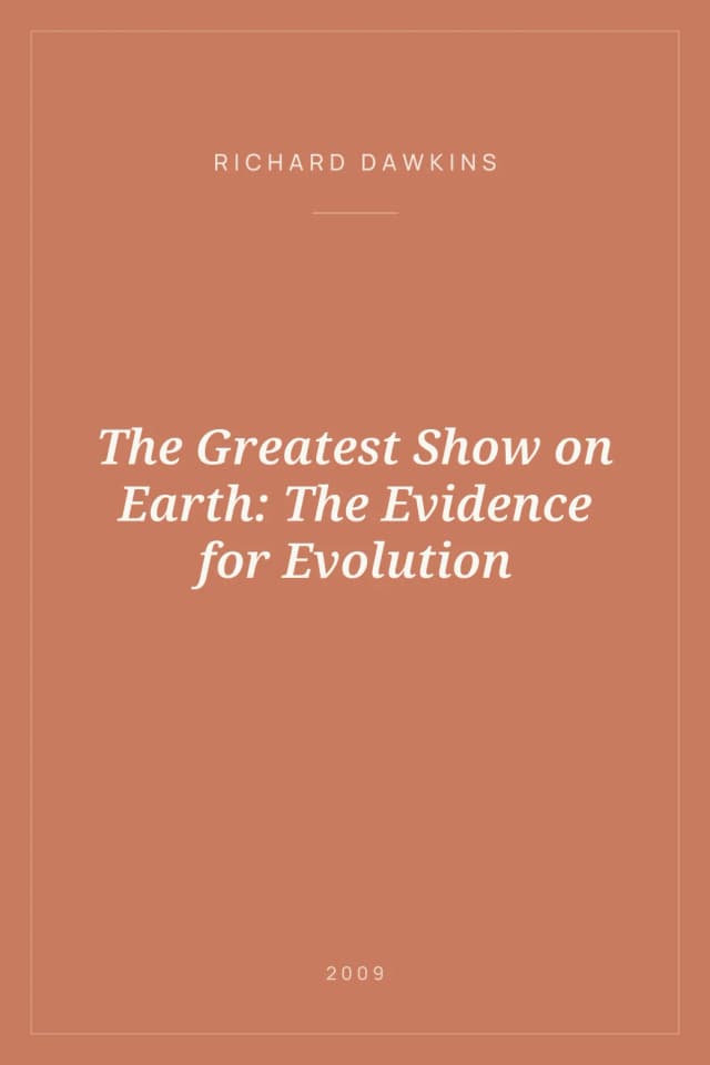 Portada de The Greatest Show on Earth: The Evidence for Evolution