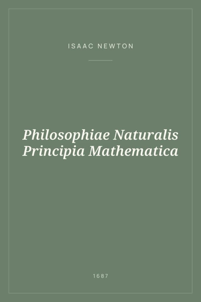Portada de Philosophiae Naturalis Principia Mathematica