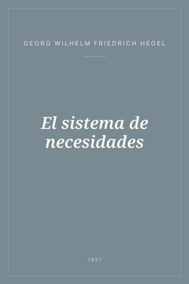 Portada de El sistema de necesidades