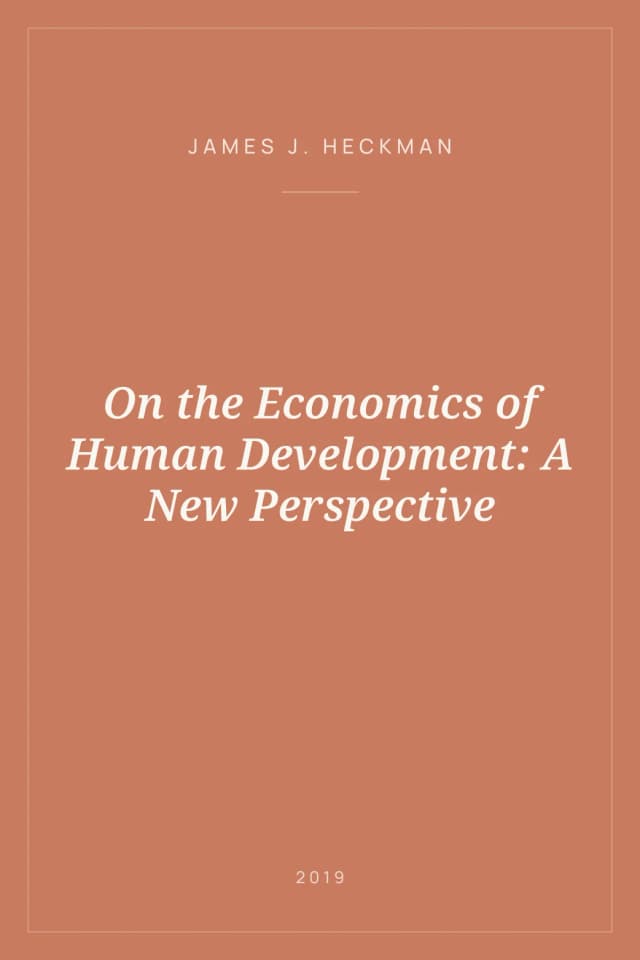 Portada de On the Economics of Human Development: A New Perspective