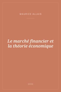 Portada de Le marché financier et la théorie économique