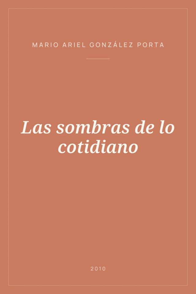 Portada de Las sombras de lo cotidiano