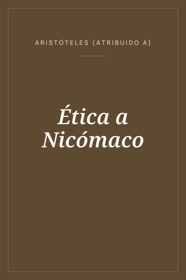 Portada de Ética a Nicómaco
