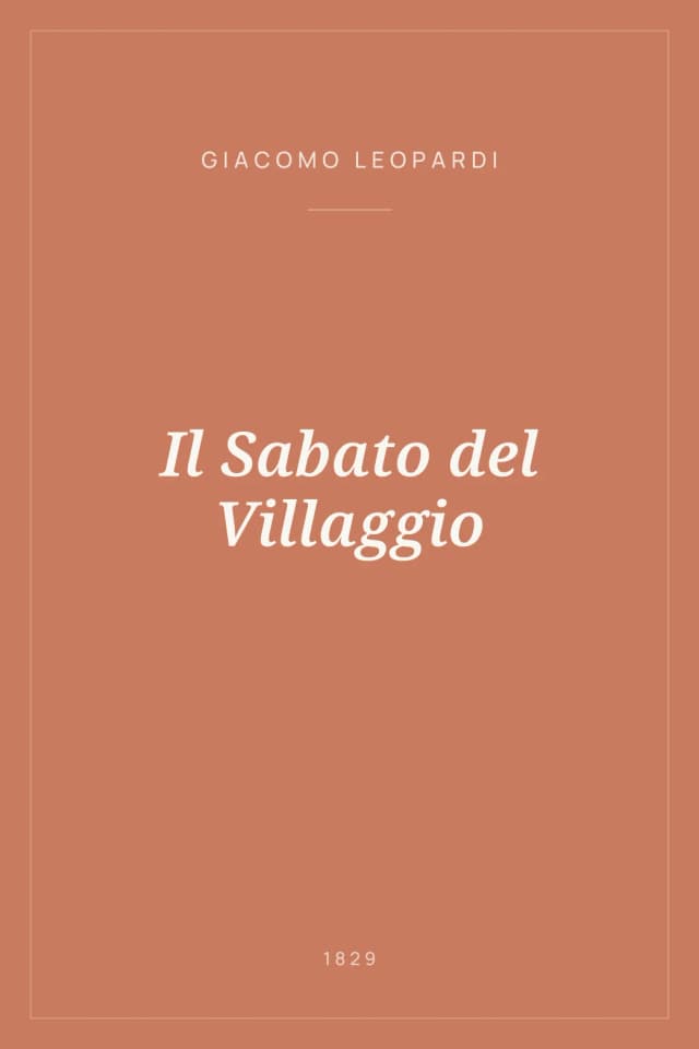 Portada de Il Sabato del Villaggio