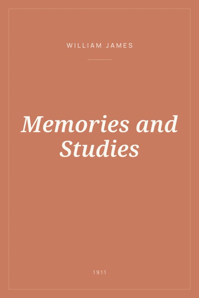 Portada de Memories and Studies