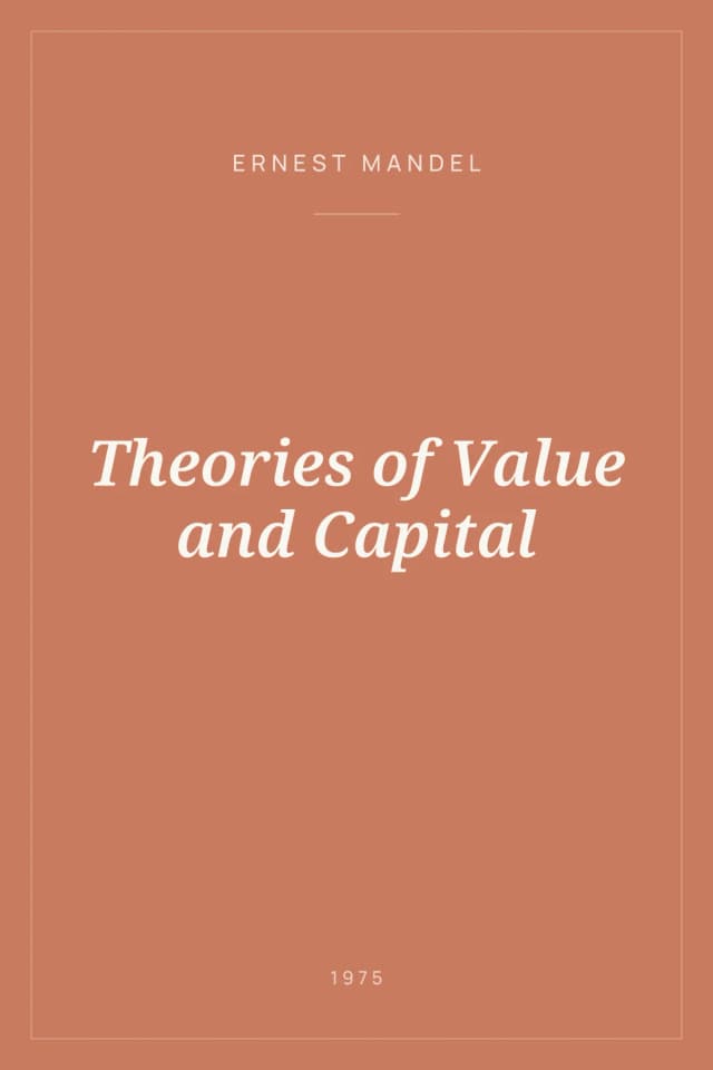 Portada de Theories of Value and Capital