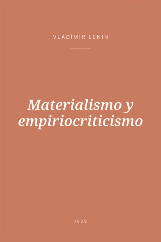 Portada de Materialismo y empiriocriticismo