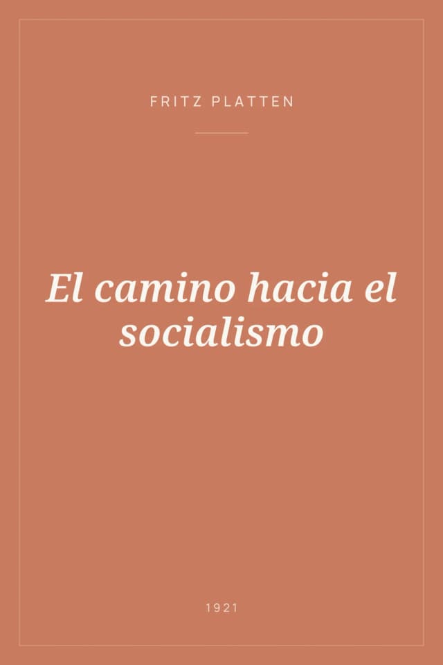 Portada de El camino hacia el socialismo