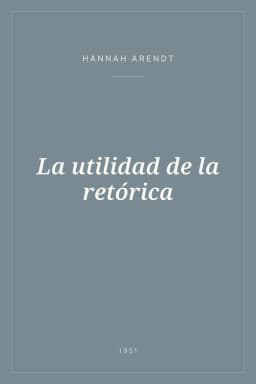 Portada de La utilidad de la retórica