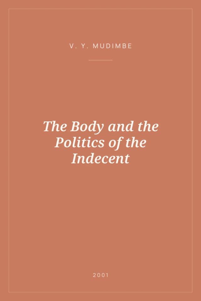 Portada de The Body and the Politics of the Indecent