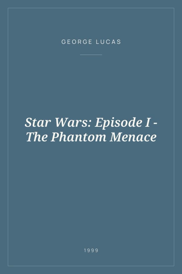 Portada de Star Wars: Episode I - The Phantom Menace