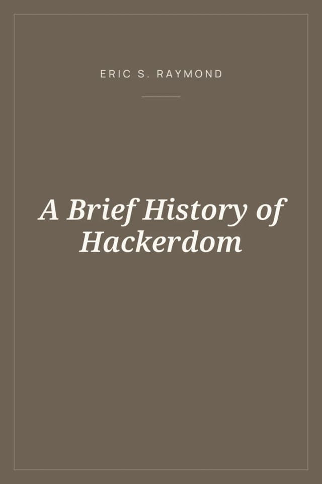 Portada de A Brief History of Hackerdom