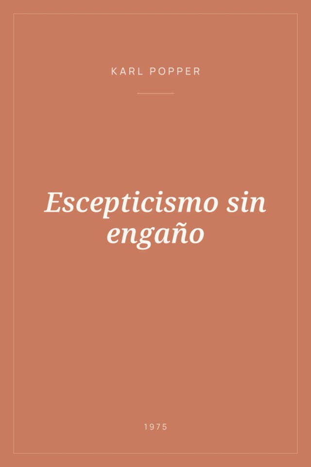 Portada de Escepticismo sin engaño