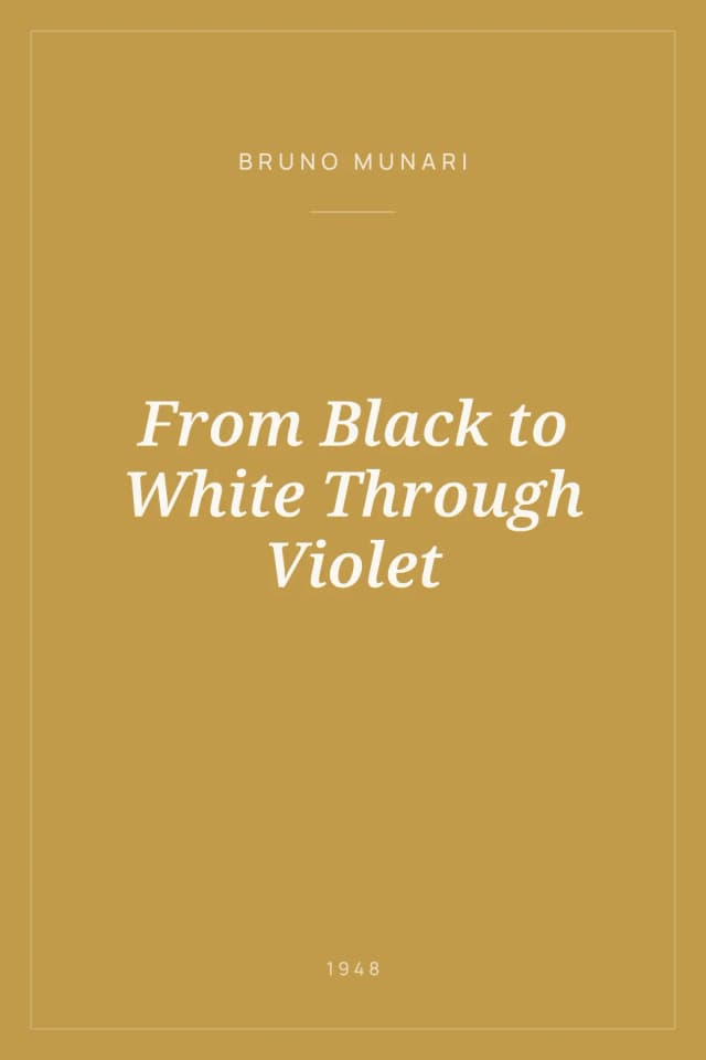 Portada de From Black to White Through Violet