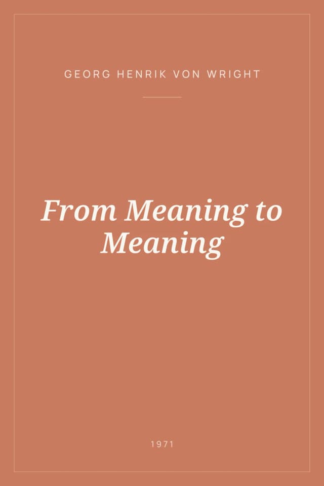 Portada de From Meaning to Meaning