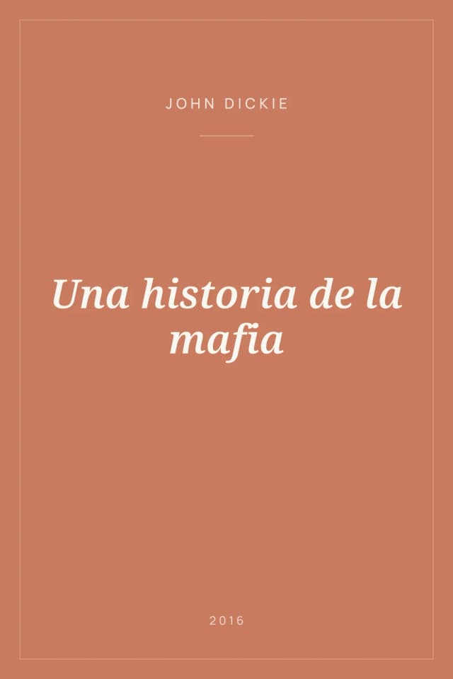 Portada de Una historia de la mafia