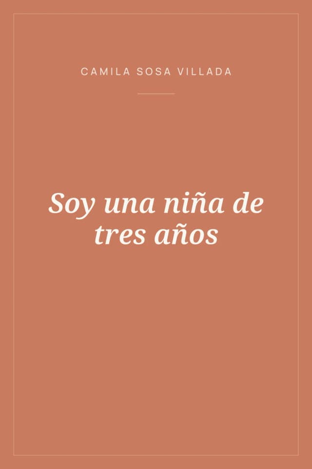 Portada de Soy una niña de tres años
