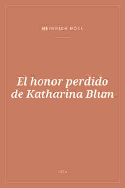 Portada de El honor perdido de Katharina Blum