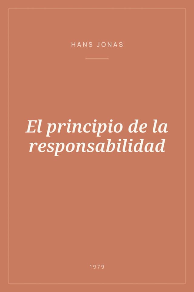 Portada de El principio de la responsabilidad