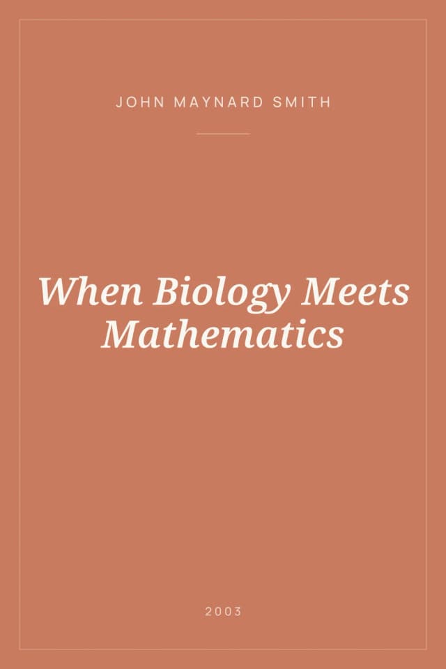 Portada de When Biology Meets Mathematics